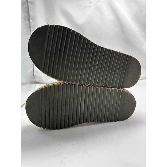 Farm Rio Sandals Women's Size 9 Green Toucans Flatform Raffia Green Multicolor - Picture 12 of 16